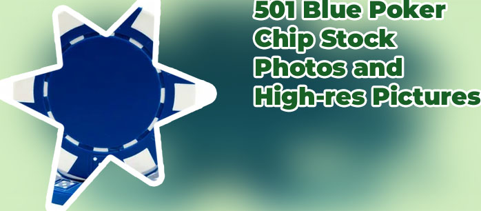 Blue poker chip